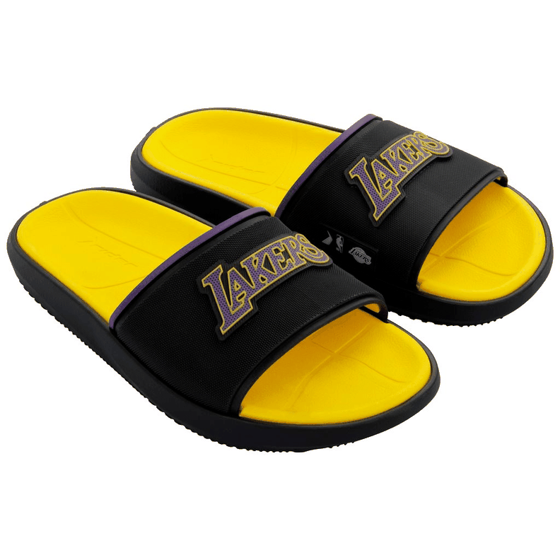 Sandalia Lakers NBA  Negro/Amarillo Rider-0