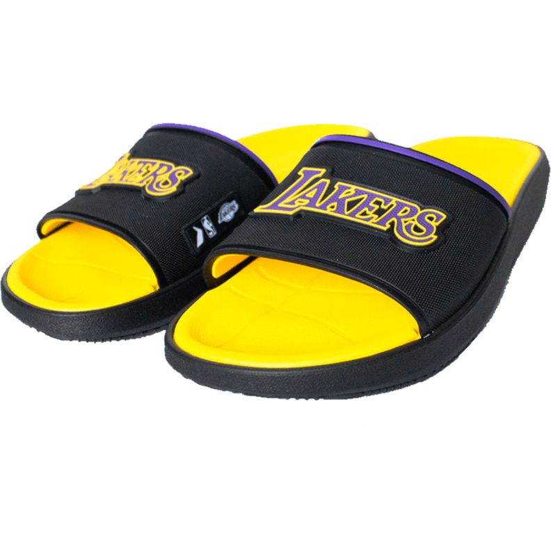 Sandalia Lakers NBA  Negro/Amarillo Rider-2