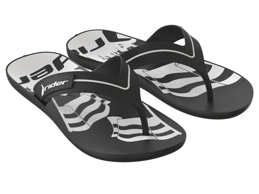 Sandalia Hombre Negro/Blanco Strike Rider-1