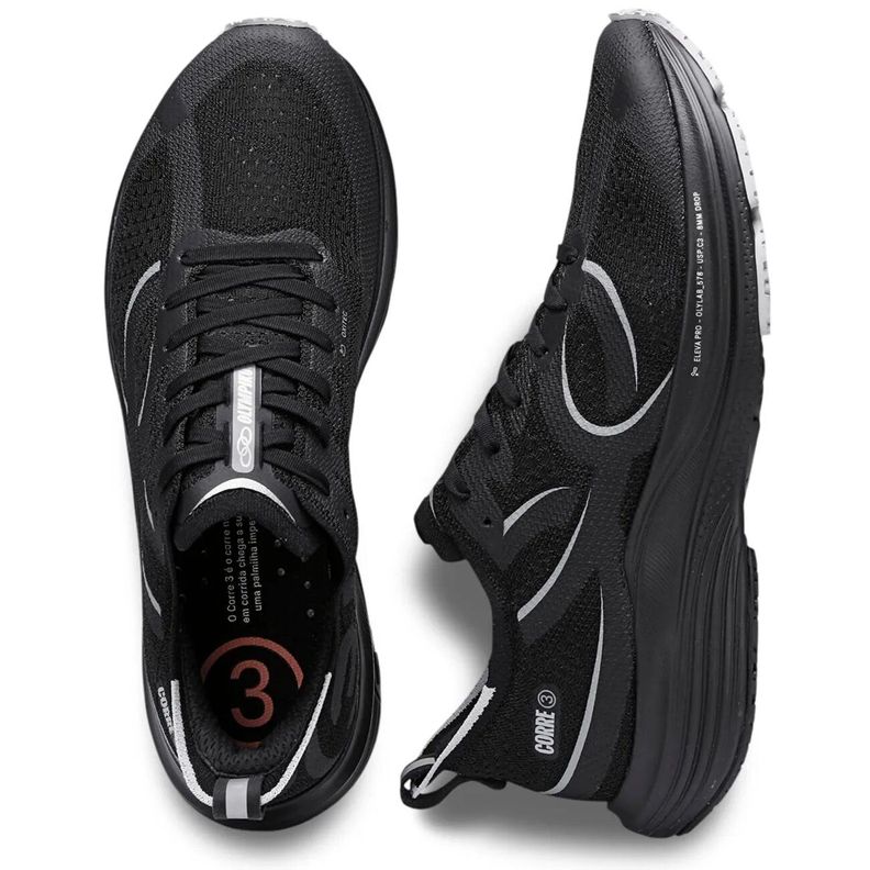 Zapatilla Running Hombre Corre 3 Negro-1