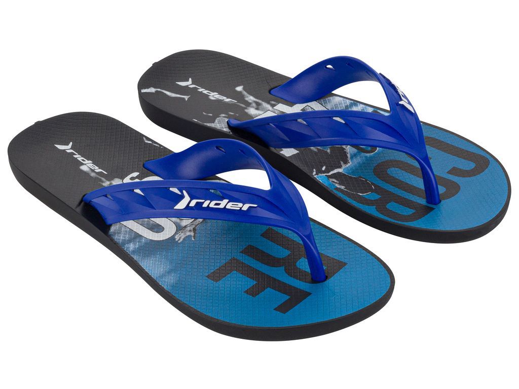Sandalia Hombre Negro/Azul Street Rider-1