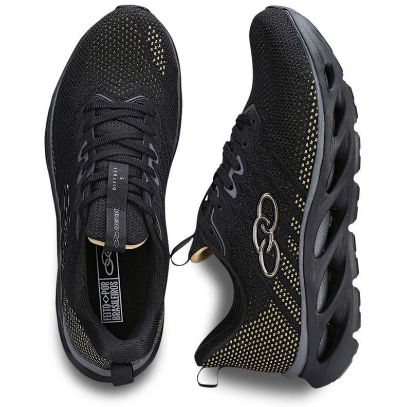 Zapatilla Hombre Diffuse 5 Negro/Dorado-3
