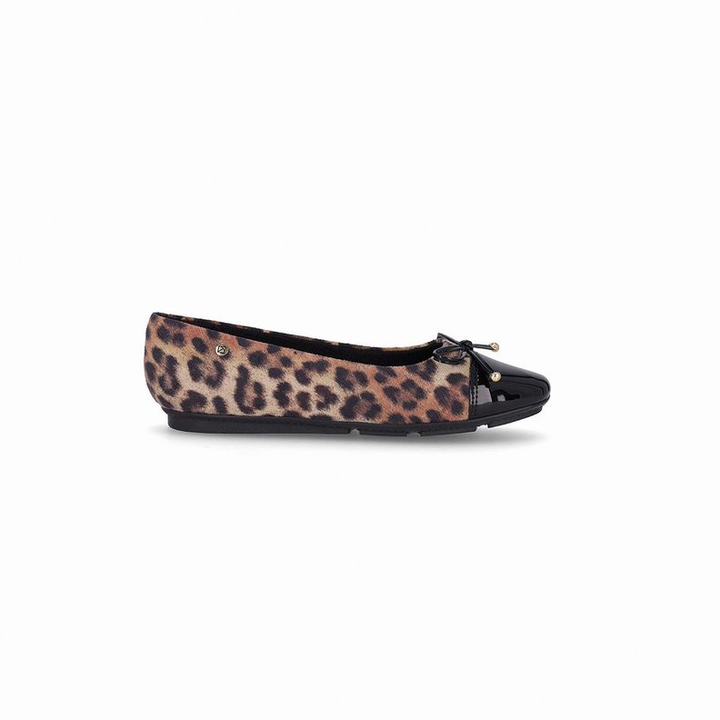 Ballerina Mujer Negro/Animal Print Michelle 02 Piccadilly-0