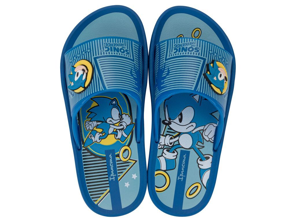 Sandalia Infantil Azul/Amarillo Sonic Slide Ipanema 26