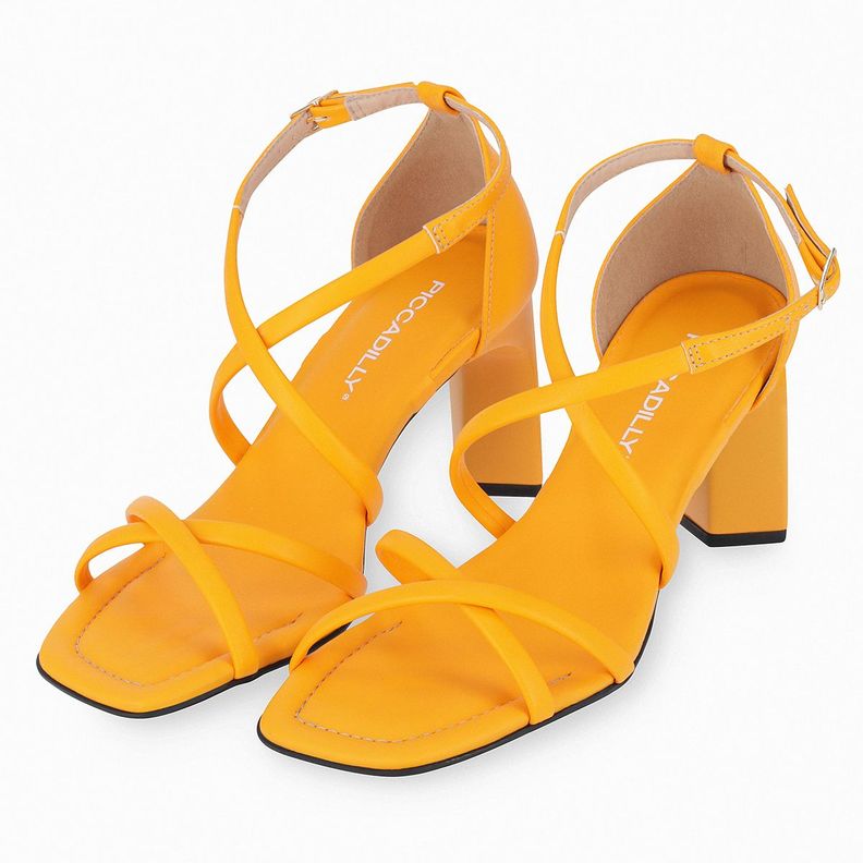 Sandalia Mujer Naranja Claudine Piccadilly-0