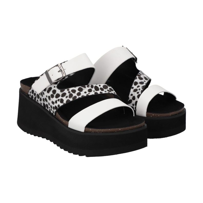 Sandalia Mujer Blanco/Print Constanza Police-0