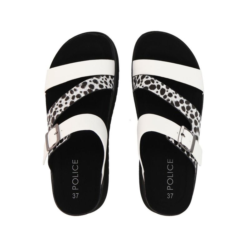 Sandalia Mujer Blanco/Print Constanza Police-1