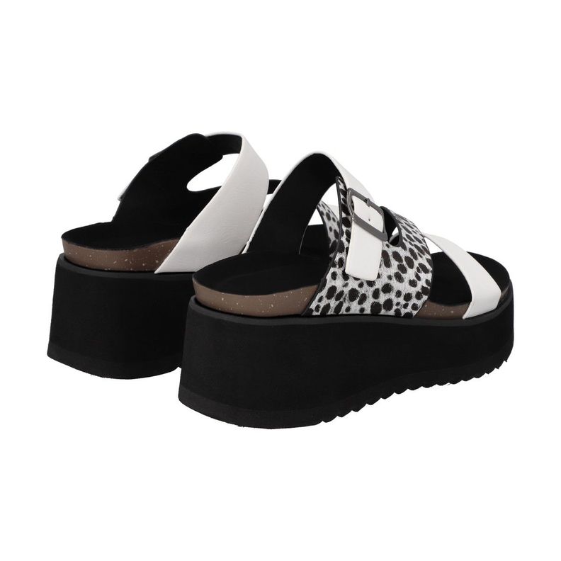 Sandalia Mujer Blanco/Print Constanza Police-3