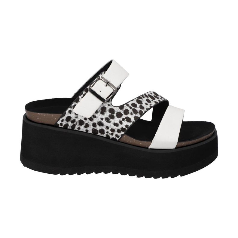 Sandalia Mujer Blanco/Print Constanza Police-4