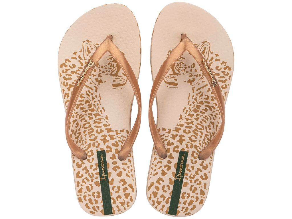 Sandalia Mujer Beige/Oro Animal Chic Ipanema-0