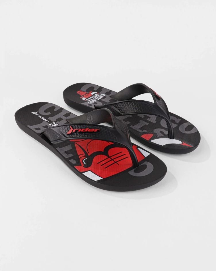 Sandalia Hombre Negro Chicago Bulls NBA 509 Rider-0