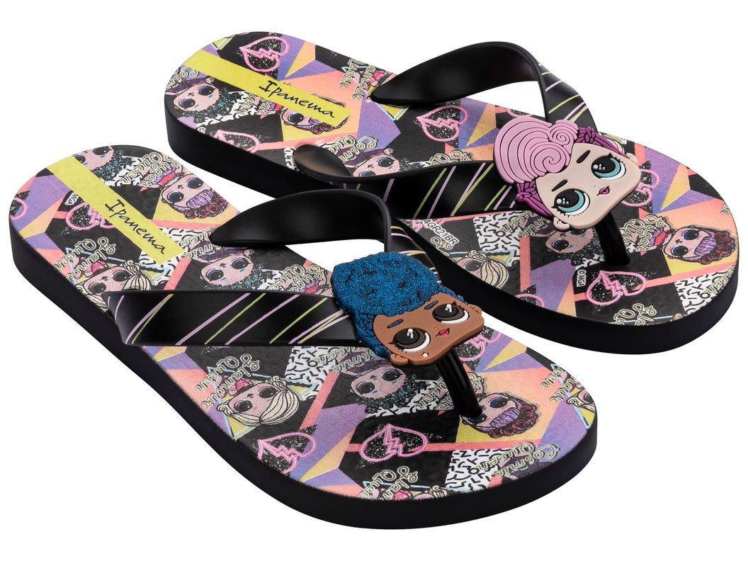 Sandalia Infantil Negro Lol 236 Ipanema-1
