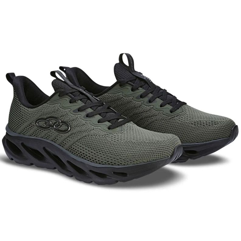 Zapatilla Hombre Diffuse 5 Verde Militar Olympikus-3