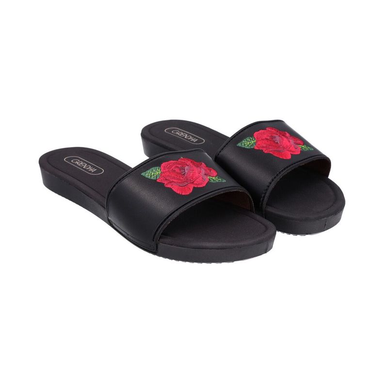 Sandalia Flower Negro  Grendha-0