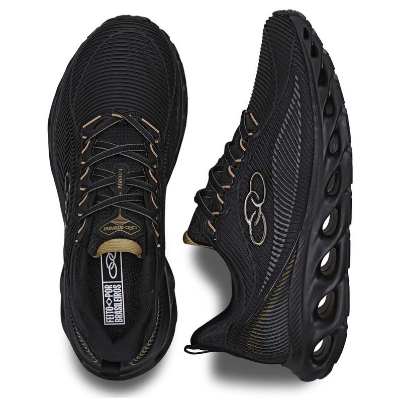 Zapatilla Hombre Perfect 4 Negro/Dorado-3