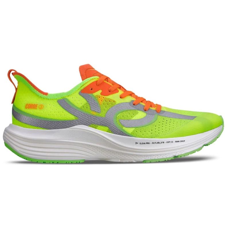 Zapatilla Running Hombre Corre 3 Verde Neón-0