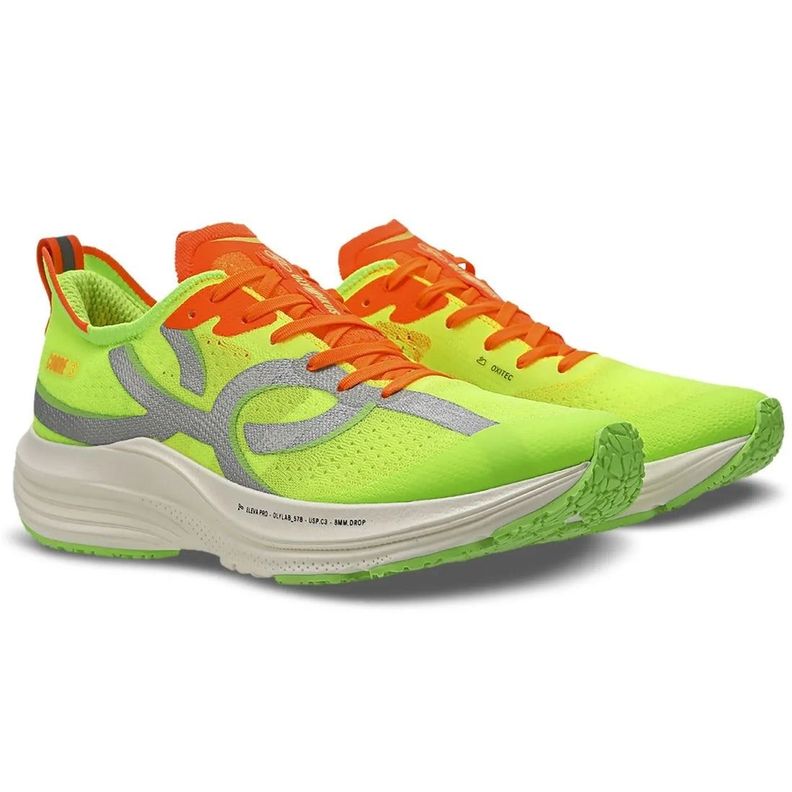 Zapatilla Running Hombre Corre 3 Verde Neón-2