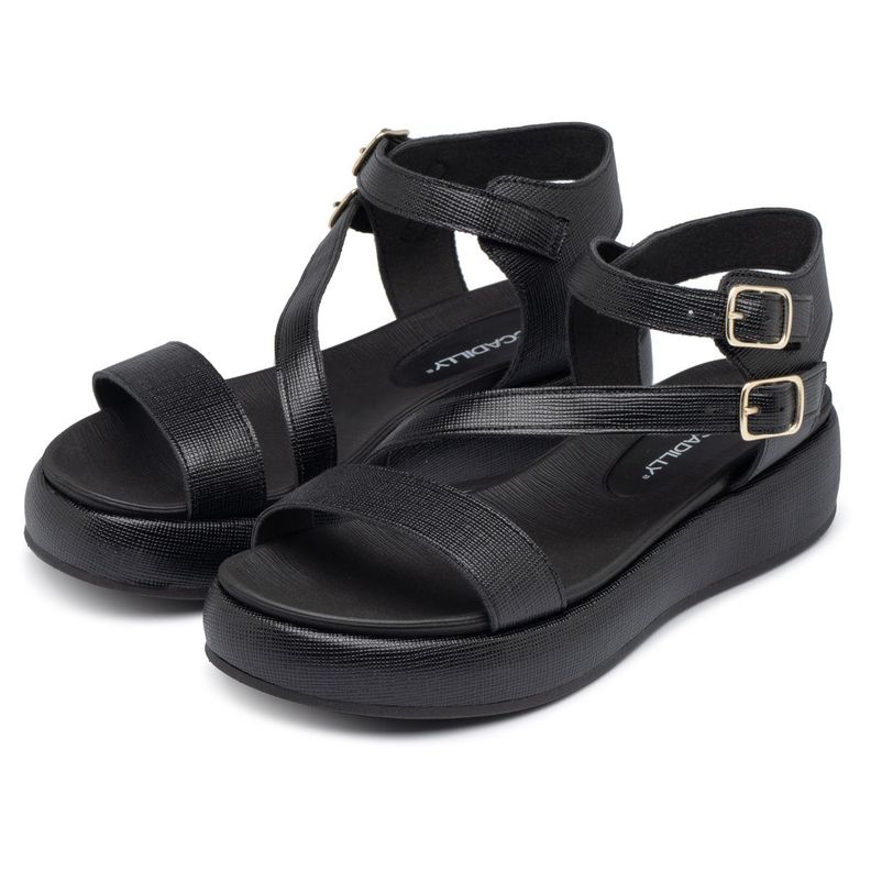 Sandalia Mujer Anabela Sol Negro Piccadilly-1