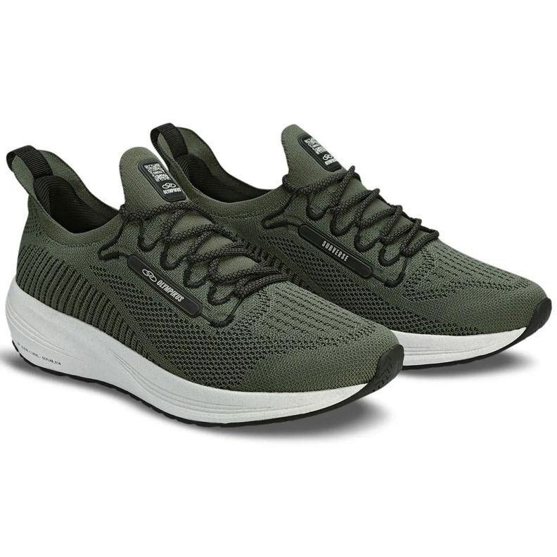 Zapatilla Running Hombre Subverse Verde Militar-2