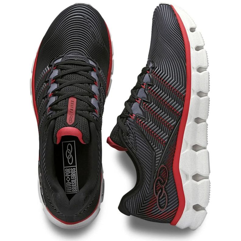 Zapatilla Hombre Taurus Negro/Rojo Olympikus-2