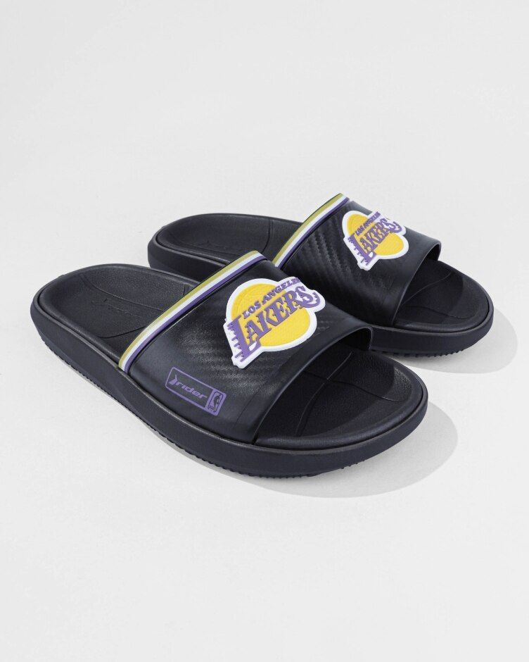 Sandalia Hombre Negro Lakers NBA 516 Rider-0