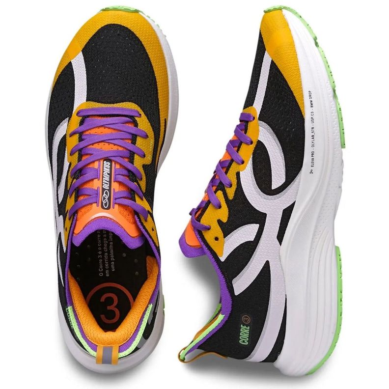 Zapatilla Running Mujer Corre 3 Negro/Multi-3