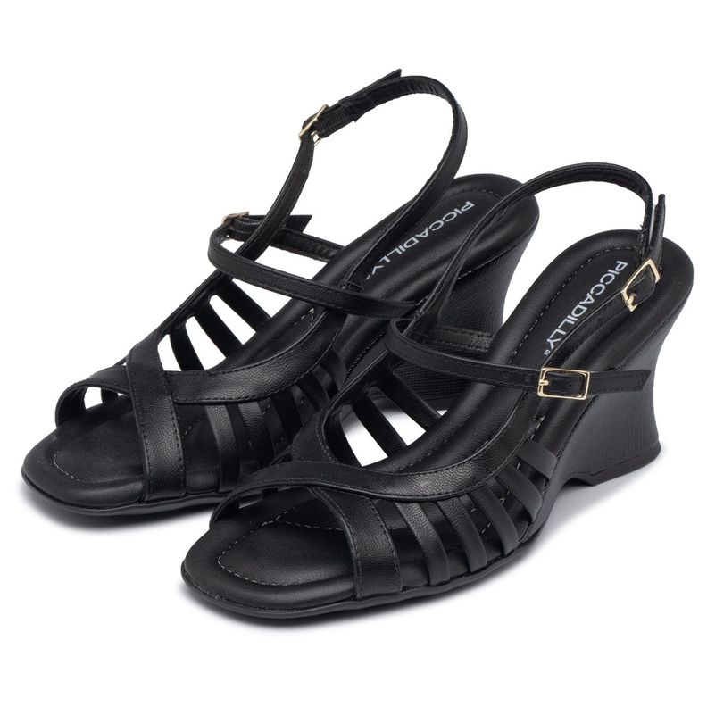 Sandalia Mujer Negro Luciana Piccadilly-1