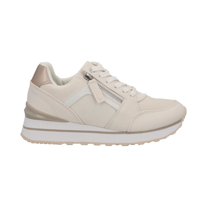 Zapatilla Mujer Beige Frida Detogni-0