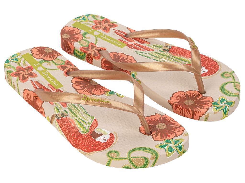 Sandalia Mujer Beige/Oro Summer Ipanema-1