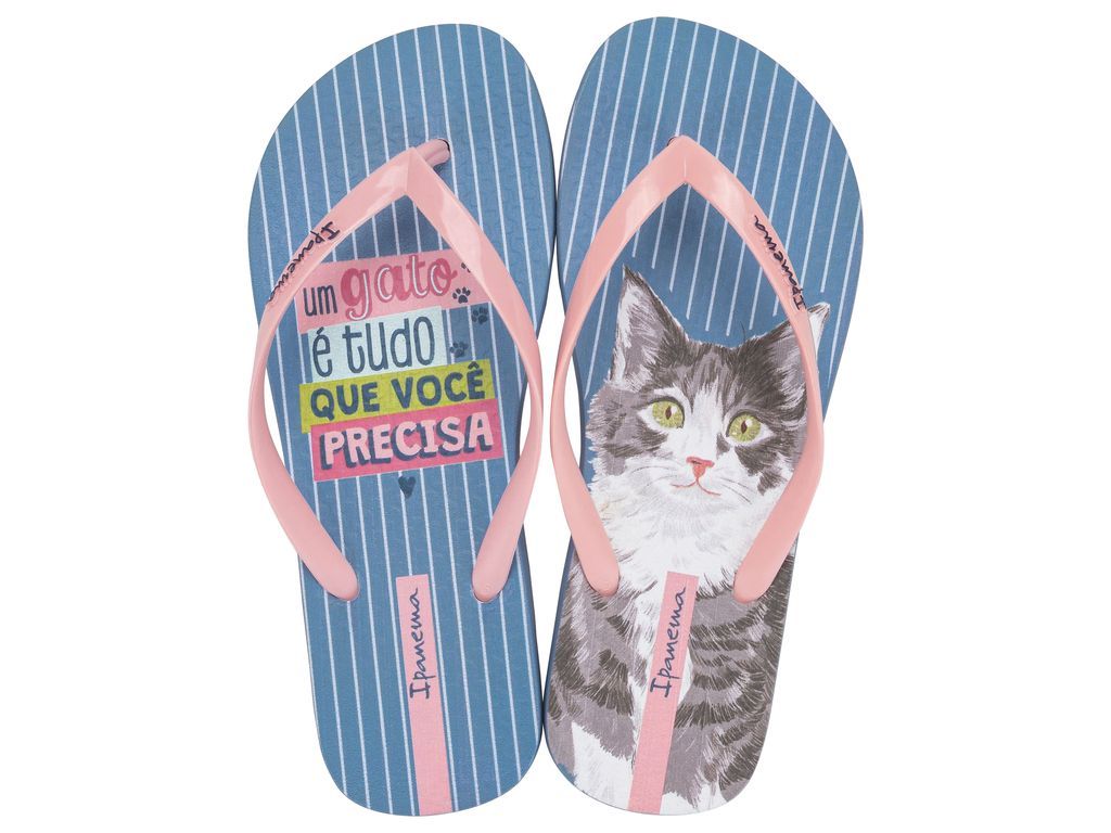 Sandalia Mujer Azul/Rosa Love Pets Ipanema-0