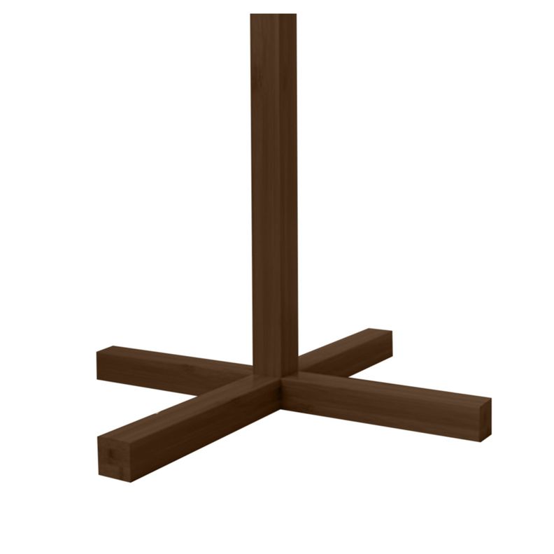 Perchero Colgador De Pie De Madera Oscura Nuevo 158x38 Cm-3
