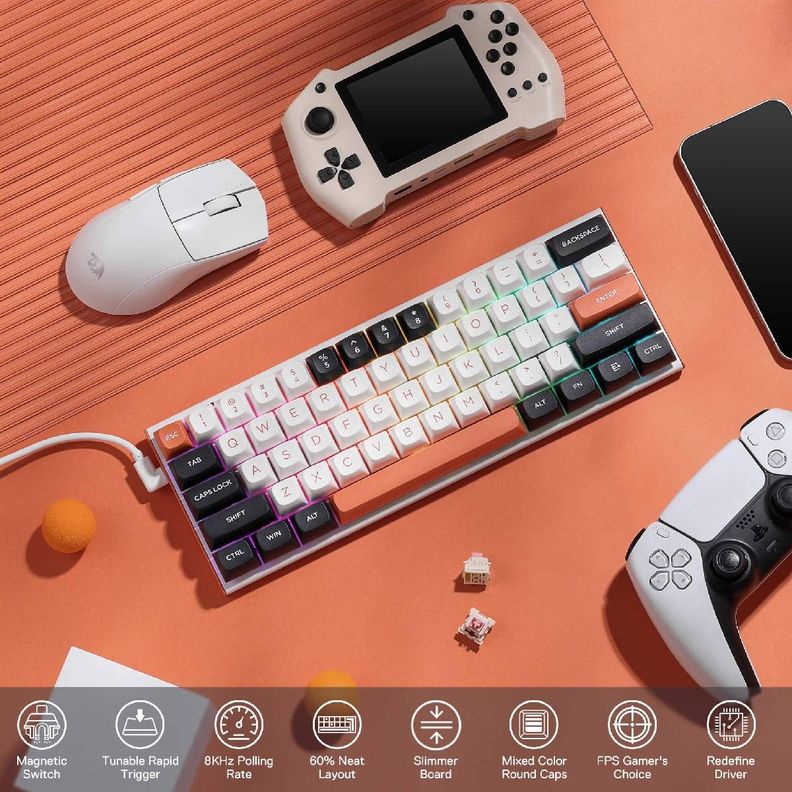Teclado Redragon Fidd K683WBO-RGB-M-2
