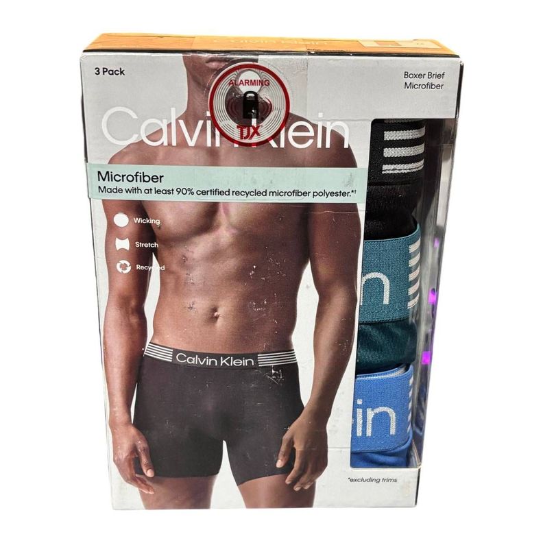 Pack 3 boxers calvin klein L azul oscuro, verde, azul-0