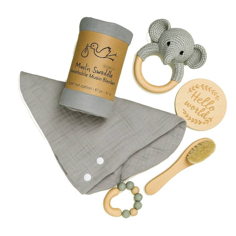 Regalo Baby Shower o Nacimiento Hello World Elefante-0