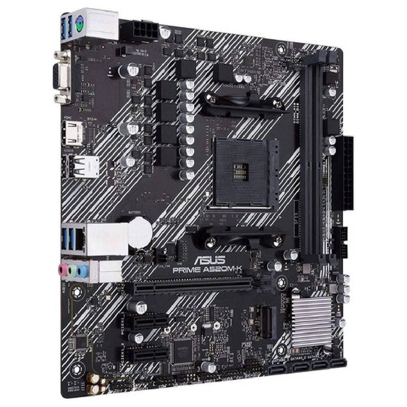 Placa Madre Asus Prime A520m-k Am4 Amd Ryzen Micro Atx-4