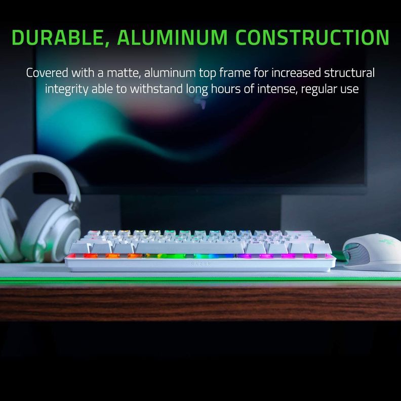 Teclado Gamer Razer Huntsman Mini Blanco Purple Sw Ingles-3