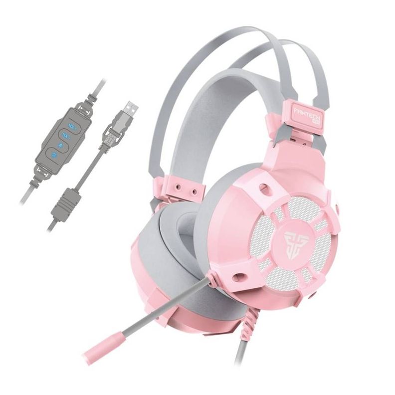 Audifonos Fantech HG11 CAPTAIN RGB 7.1 Sakura Edition LE Rosado