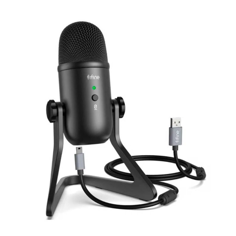 Micrófono Condensador Fifine Negro USB K678-1