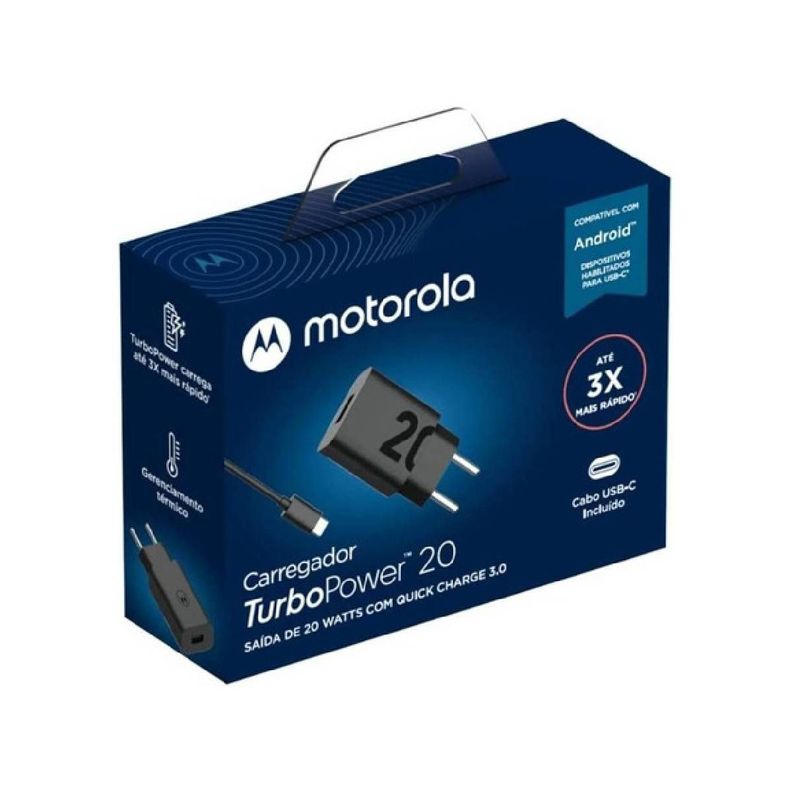 Cargador Motorola Turbo Power 20W con Cable USB-C 1M-2