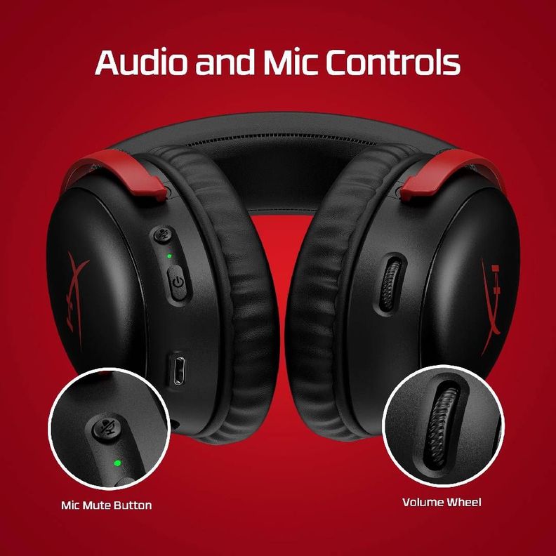 Audífono Gamer Wireless HyperX Cloud III Black/Red-2