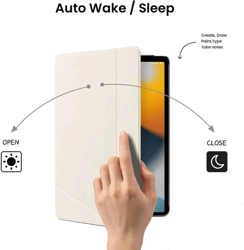 Funda Vertical Tomtoc para iPad Pro M1 12.9" Blanco-2
