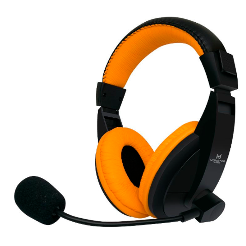 Audifonos Gamer Monster Games Loud Orange 3.5mm-0