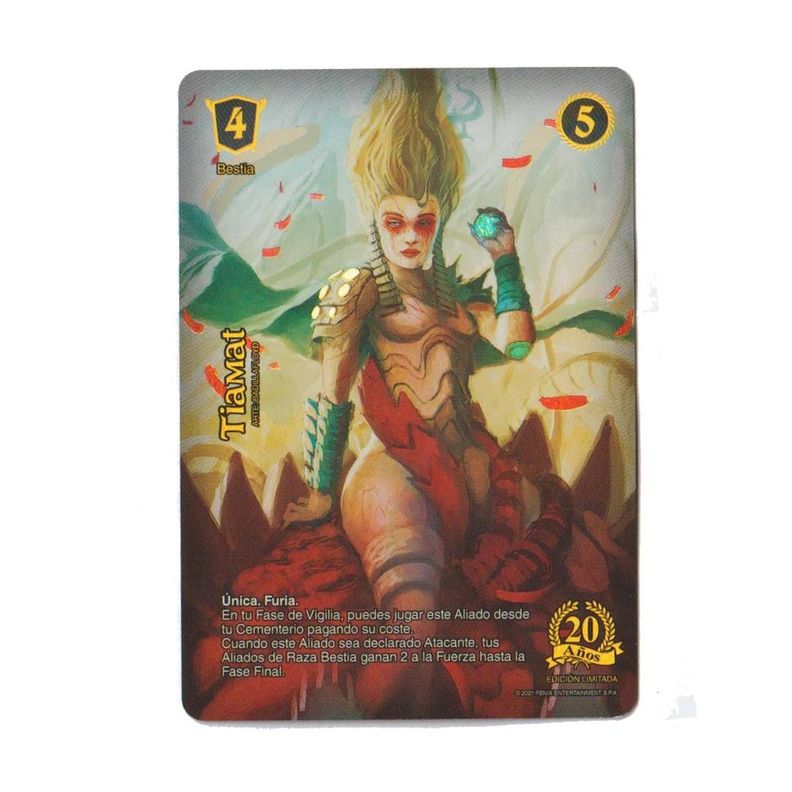 Carta Promo Tiamat Edicion 20 Años Myl-0