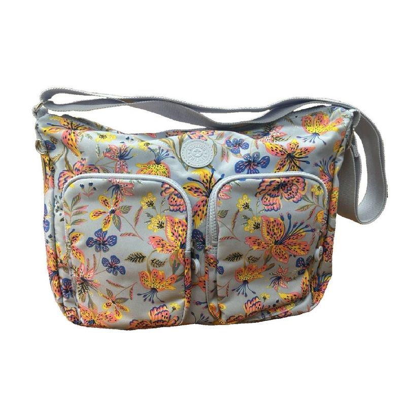 Cartera Kipling Pahneiro Celeste con Flores-0