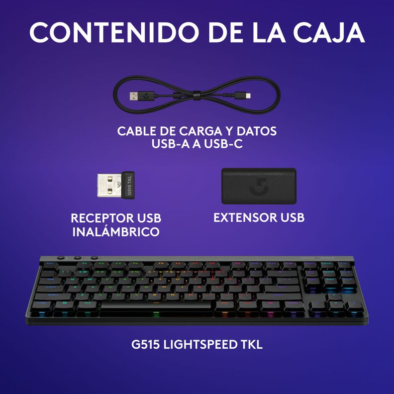 Teclado Logitech G G515 Tkl Black Lightspeed-7