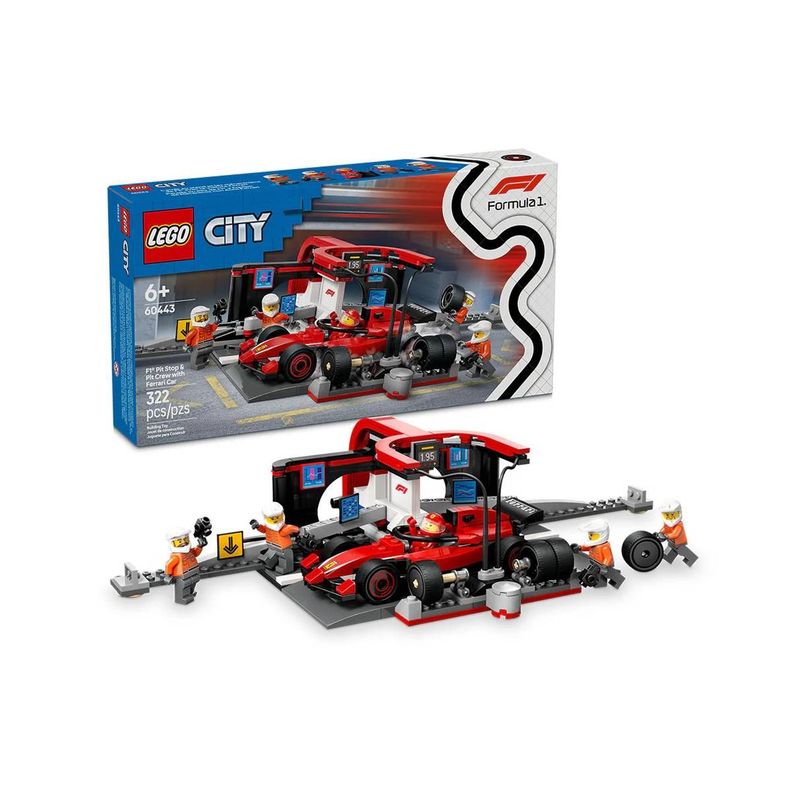 LEGO CITY: PARADA EN PITS F1 MECÁNICOS UTO FERRARI 60443-0