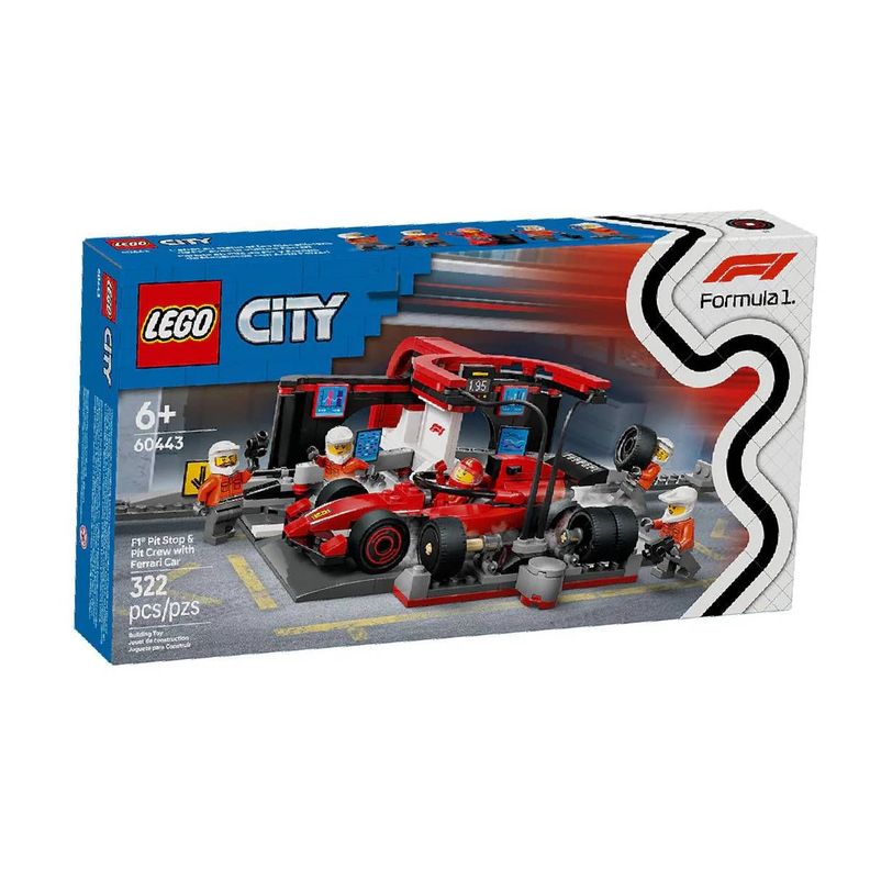 LEGO CITY: PARADA EN PITS F1 MECÁNICOS UTO FERRARI 60443-4