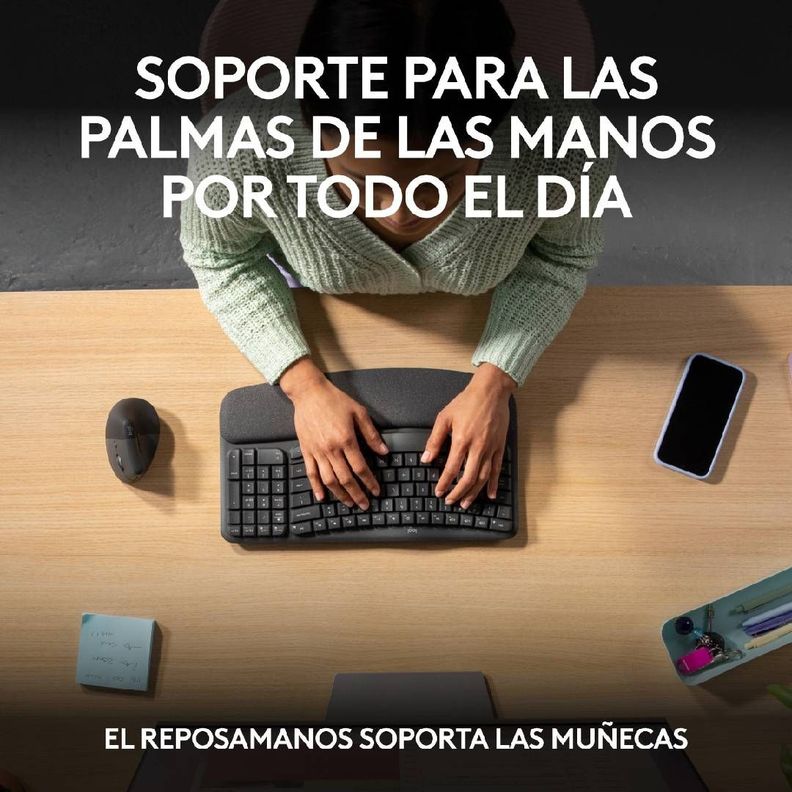 Teclado Logitech Wave Keys Español Grafito-2