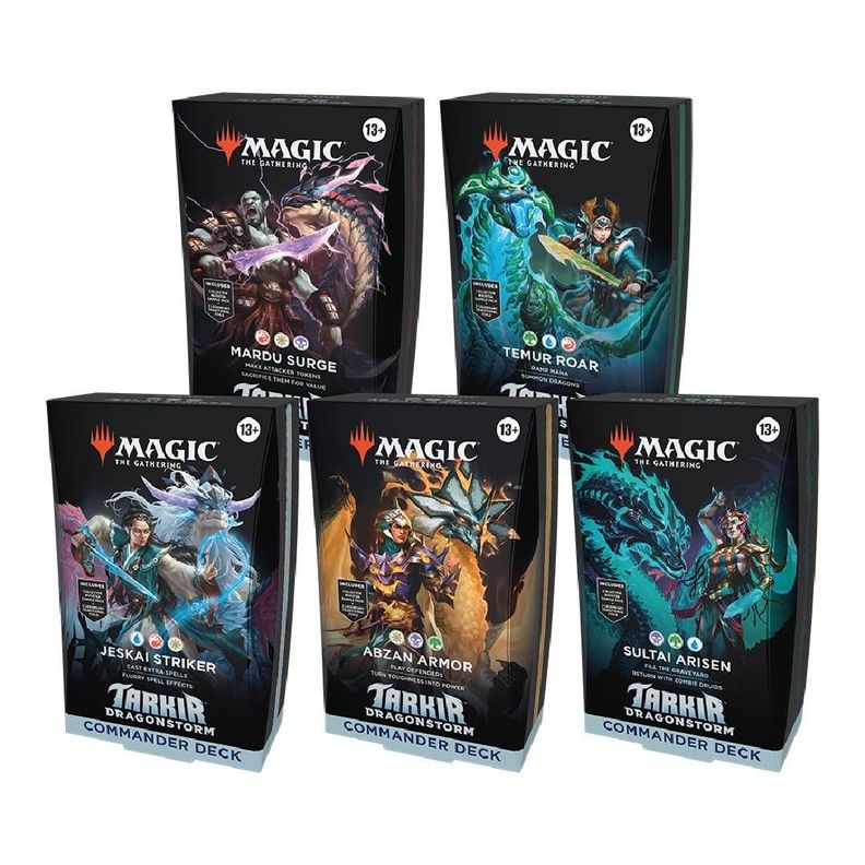 Pack X5 MTG: Tarkir Dragonstorm Commander Deck Ingles-0