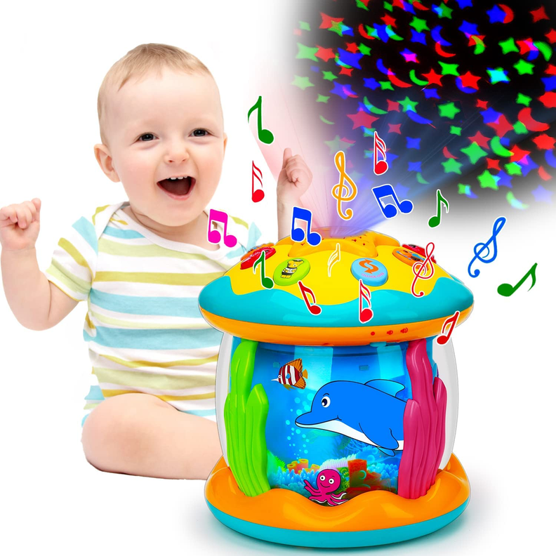 Juguete Proyector Musical acuario y estrellas Giratorio-4